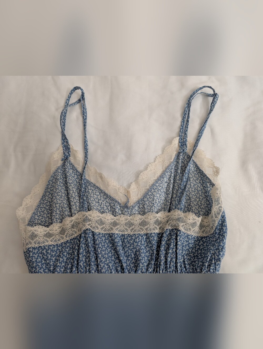 Annie vintage lace trim cotton slip dress - Picture 15 of 15